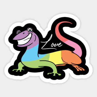 LGBTQ Gecko Lizard Rainbow Love Gay Pride Sticker